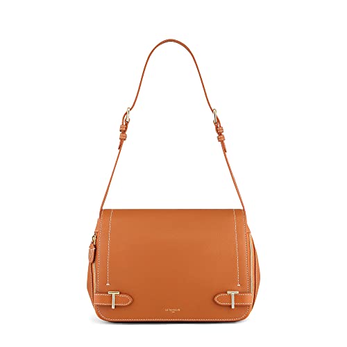 Le Tanneur, sac bandoulière, besace, en cuir grainé, simone, grand compartiment, double porté, grande bandoulière ajustable, mini bandoulière épaule, fermeture à rabat aimanté