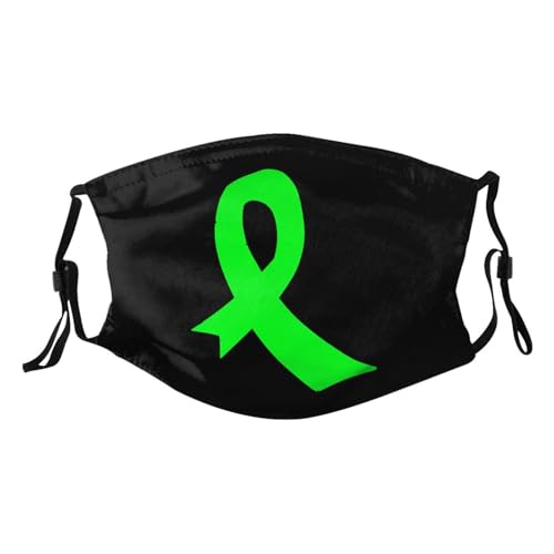 Lymphoma Cancer Awareness America Flag Green Ribbon Adult Dust Mask Adjustable Dust Face with 2 Filter23