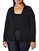 Amazon Essentials Women's Lightweight Vee Cardigan Sweater (Available in Plus Size), Black, Large