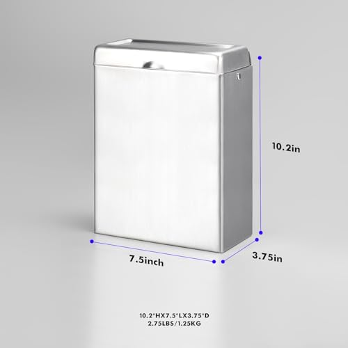 Gorlary 2519S Sanitary Napkin Receptacle Wall Mounted Tampon Holder thumb #1