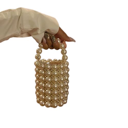 Elegant Pearl Beaded Evening Bag for Women – Handmade Satin Drawstring Purse with Large Faux Pearls, Mini Crossbody Clutch for Weddings, Parties & Special Occasions.-image-36