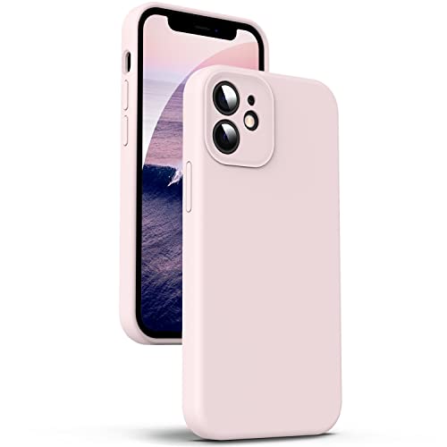 Supdeal Funda de Silicona Líquida para iPhone 12, [Protección de Cámara] [Cubierta de Microfibra] [Protección de 4 Capas], Carcasa de Agarre Ultrafina y Cómoda, 6,1