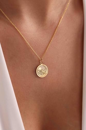 Collier lune de montagne pour voyageur en chaîne 45 cm - 4