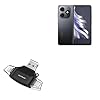 BoxWave Smart Gadget Compatible with Tecno Spark 20 – AllReader SD Card Reader, microSD Card Reader SD Compact USB – Jet Black