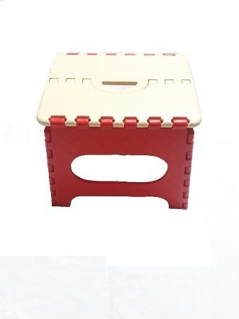 UnitedByDira Super Strong Foldable Folding Stool - 10.50 inches in Height Stool for bathrooms Bathroom - Garage - Picnic (Color May Vary)