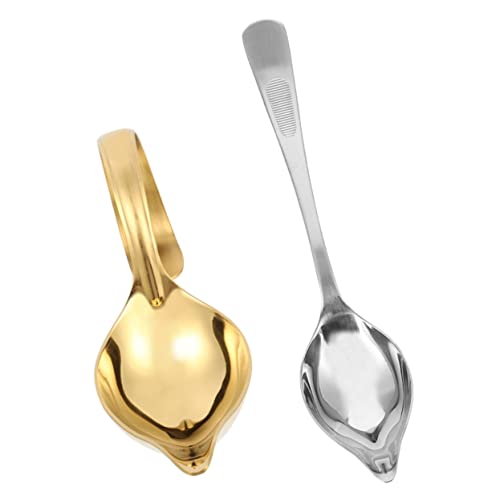 BRIGHTFUFU 2Pcs Gravy Spoon Long Handle Kitchen Spoons for Sauces Oils and Gravies Practical Utensils for Home Restaurant and Shop Use