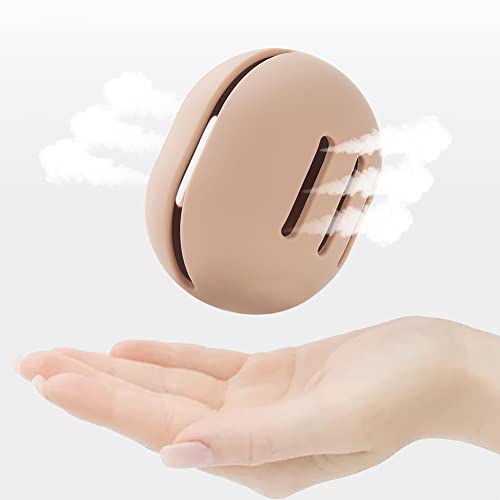 BEZOX Makeup Sponge Case for On-The-Go, Breathable Silicone Cosmetic Sponge Holder for Travel, Small Make Up Tools Holder Cute – Khaki