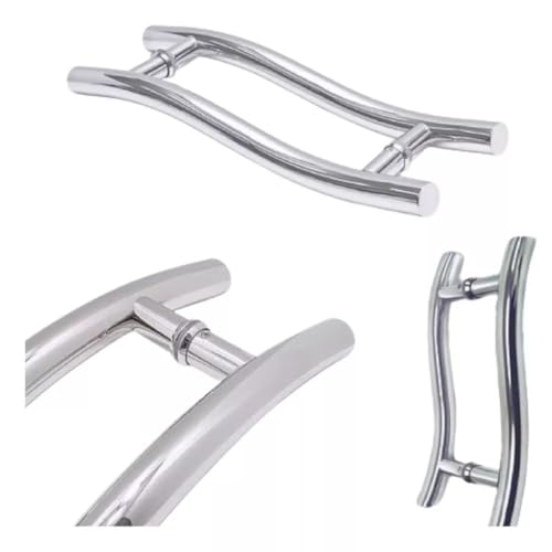 Puxador S Aço Inox Redondo Porta Madeira Vidro Social 30cm