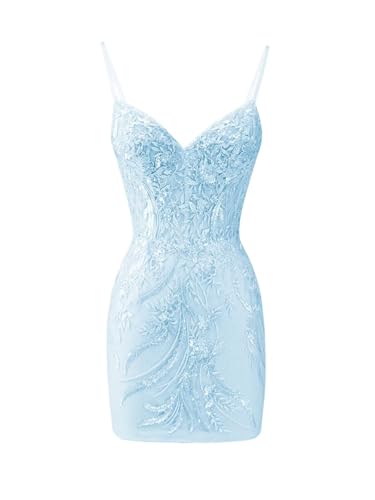 OFEECHUN Women's Short Homecoming Dresses Tight Sequin Prom Cocktail Dress for Teens