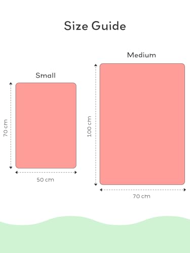 Image of SuperBottoms Diaper Changing Mat for Baby - Waterproof & Washable Bed Protector | Super Absorbent, Lightweight, Breathable InstaDry Playmat (70cm x 100cm) - Peppy Pink (Medium)