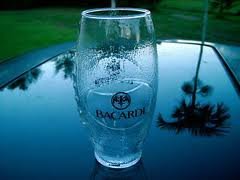 Bacardi Football Glass