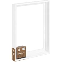Ampersand Art Supply Floaterframe | 18X24 | 1 1/2" Depth | Bold Style | Hardwood Floating Frame in White Finish for Canvas, Wood Panels & Artwork