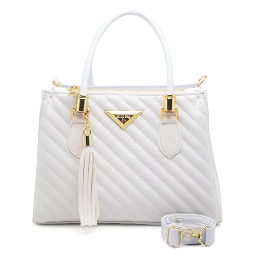 Bolsa Feminina Média Bordada (BRANCO)