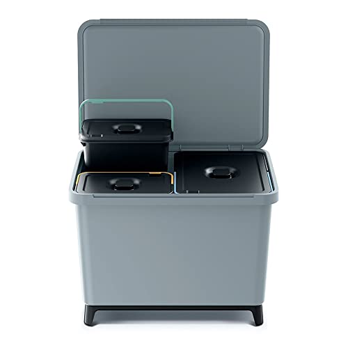 Miniatura 6 de Sistema Clasificador De Reciclaje 2x10l 1x23l Color Gris Keden