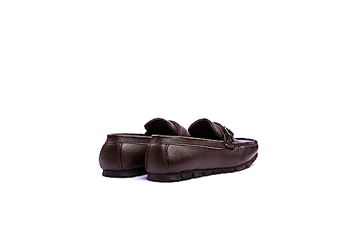 Image of IE-1011 Men's Classic Buckle Loafers - Available in Black, Brown & Tan Colors