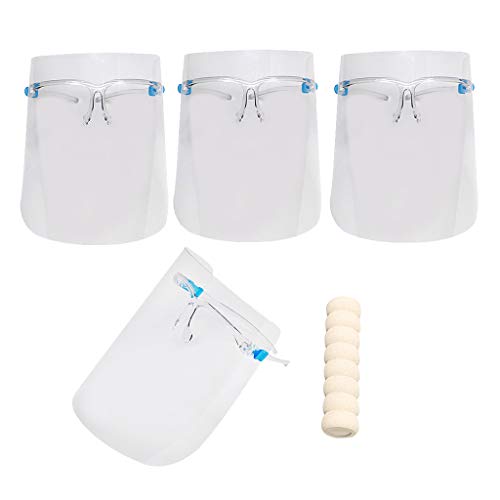 Serenable 4 Peças Novidade Protetor Facial Máscara Máscara óculos De Proteção Viseira Chapéu à Prova