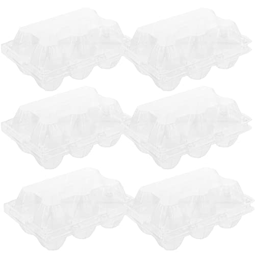 STOBAZA 20個プラスチック製卵収納ボックス 透明 家用卵箱 収納ケース 通気設計 食品保存容器