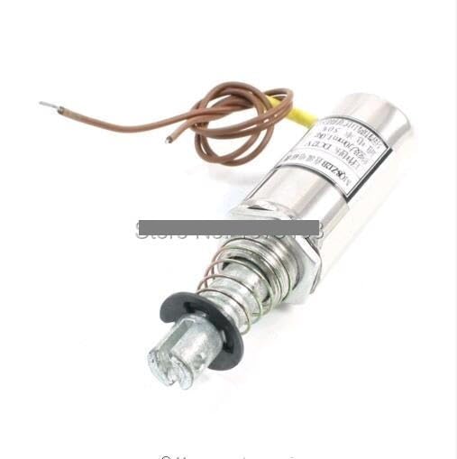 MQ8-Z12B DC 12V 1kg Force Wired Plunger Spring Pull Type Solenoid Electromagnet