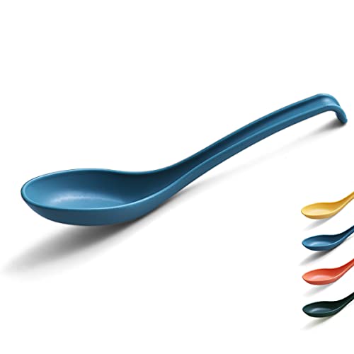 Evanda Suppenlöffel, umweltfreundlich, aus lebensmittelechtem PP, BPA-frei, leicht zu reinigen, spülmaschinenfest, 12er-Set (Marineblau)