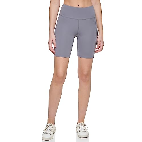Short de cyclisme taille super haute Calvin Klein pour femme en maille stretch noir