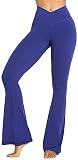 Picture of Sunzel Flare Leggings, Crossover Yoga Pants with Tummy Control, High-Waisted and Wide Leg, 30" Inseam, Navy Blue XX-Large