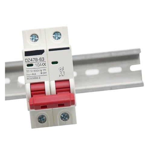 Mini disyuntor DC 12V a 48V DZ47 protector de circuito de 16A para instalaciones de corriente continua 4