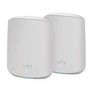 Netgear Systeem WiFi 6 Mesh Orbi (RBK352), 2 stuks, WLAN-router 6 AX1800, wifi van de nieuwe generatie, wifi tot 1,8…