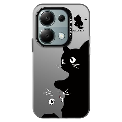 YUXING Handyhülle für Xiaomi Redmi Note 13 Pro 4G / Poco M6 Pro 4G Hülle Ultra Dünn Stoßfeste Schutzhülle mit Blumen Tier Graffiti Art Muster Design Slim Bumper Case Cover Cat