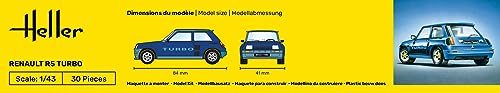 Kit modelo Renault R5 Turbo 1/43 Heller miniatura 5