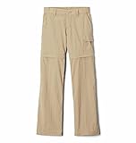 Columbia Girl’s Silver Ridge IV Convertible Pants, Moisture Wicking, Sun Protection, British Tan, Medium