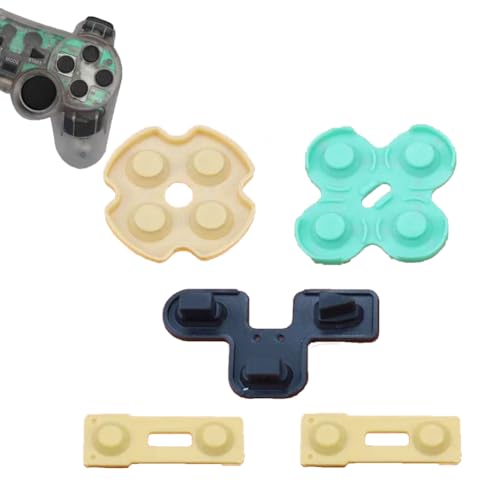 Image of 1 Set Silicone Conductive Rubber Pads Replacement for Playstation 2 PS2 Controller Parts for DualSense 2 L1 R1 L2 R2 Adhesive Button Changing Keypad Repair Replacement Part Tool Kit(PS2)