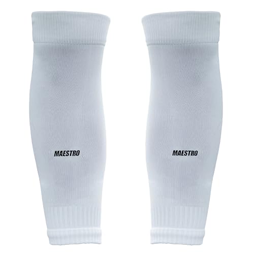 Maestro Leg Sleeves – Leg Sleeves for Men & Boys - Compatible With Shin Guards and Grip Socks for Soccer, Football, Hockey