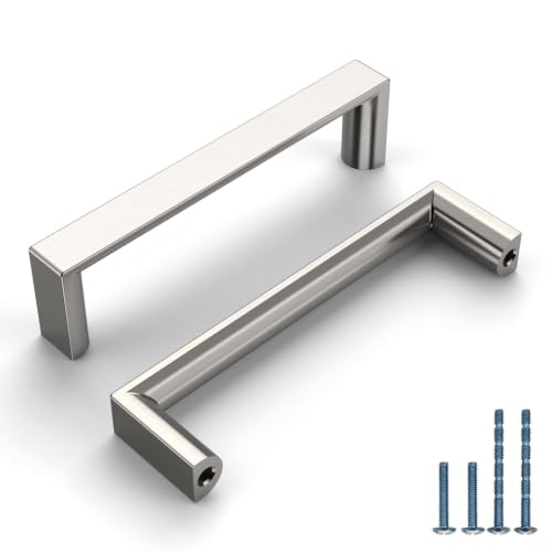 Image of 20 Pack 3.75 Inch Brushed Nickel Cabinet Pulls, Kitchen Hardware | Solid Zinc Alloy, Screws Included, Durability, Modern, Comfortable to Grip, Kitchen Cabinet Pulls for Drawers Dressers