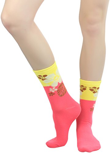Image of ToBeInStyle Women's Pack of 6 or 12 Fashion Printed Crew Socks