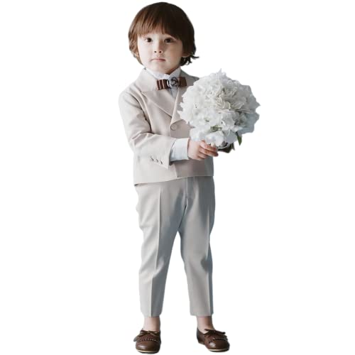 Costume deux pièces pour garçon avec boutons croisés et smoking de mariage chic
