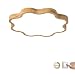 Produktbild BOOHR LED-Massivholz-Decken-Lampe Oak Fern stufenlose Dimmen Deckenleuchte Nordic Personality Kreative Blumen-Lampe for Schlafzimmer Balkon Kinderzimmer (Color : Tricolor Light, Größe : 35cm)