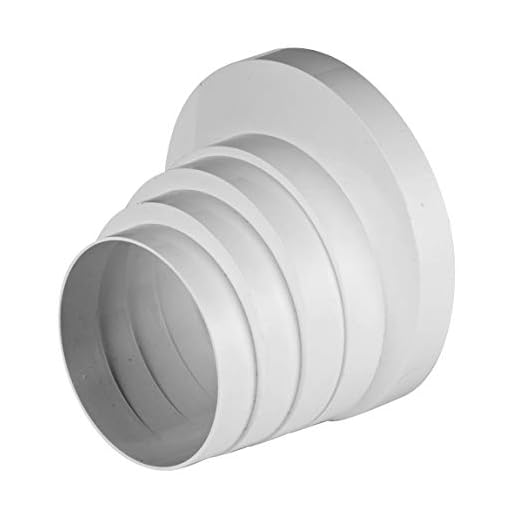 Conector de rosca reductor para tubo de ventilación universal, 100, 110, 120, 125 y 150 mm de diámetro