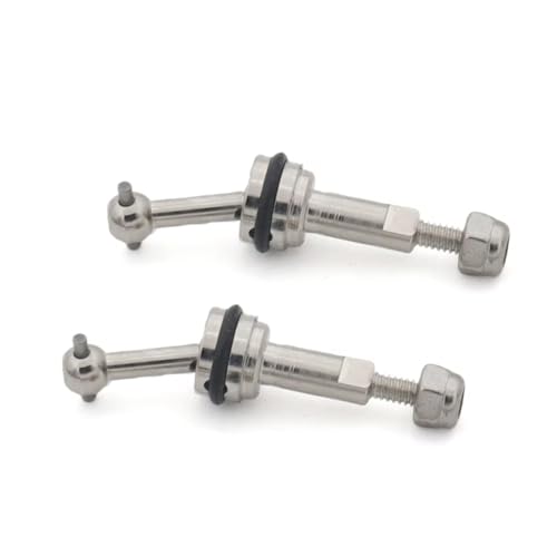Rc Toys Parts For Wltoys For K969 K989 K979 P929 1/28 2PCS 2mm Extended Metal CVD For Universal Joint Shaft With M2 Nut RC Car Upgrades Parts(Silver)