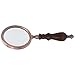 10X Metal Retro Reading Magnifying Glass with Wooden Handle for Jewelry, Coins and Small Fonts, Elderly Handheld Magnifier