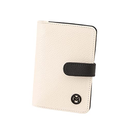 Carteira Feminina Couro Legítimo Rg Cnh Cartões Mariart 612 (Off White/Preto)