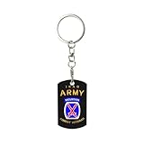 10th Mountain Infantry Iraq Combat Vet Lightweight Aluminum Keychain Portable Sturdy Construction Backpack Travelers7