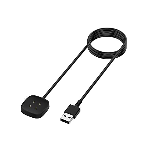 MASKED® USB Charger Cable for Fitbit Sense / Sense2/ Versa 3 / Versa 4 - Replacement USB Cable (Black) (B09N16WW8V) Amazon Price History, Amazon Price Tracker
