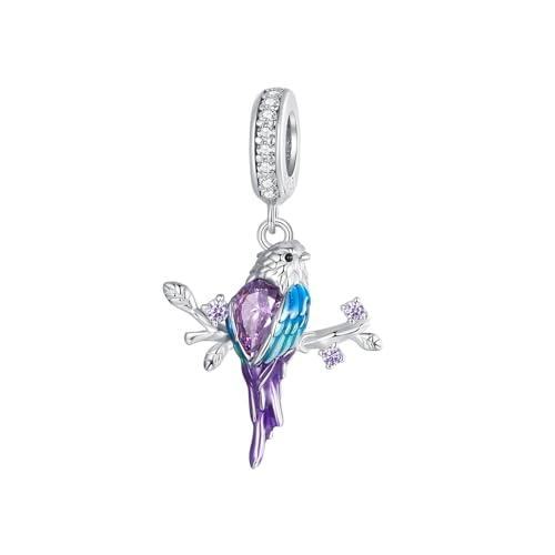 Dijes de plata 925 de martín pescador para pulseras y collares