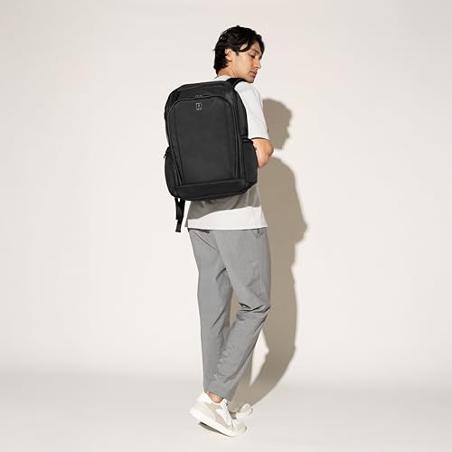 Image of Travelpro Altitude All-Purpose Full Expansion Laptop Backpack 24-34L, Water Resistant, Work, Business, Men and Women, Jet Black
