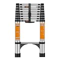 Telescoping Ladder, Aluminum Alloy Extension Ladder with 2 Triangle Stabilizers, Heavy Duty 330 lb Capacity Telescopic Ladder for Home, Roof, RV (6.5FT/2.0M)