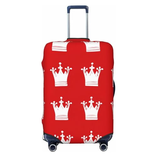 Red Crown Elastic Travel Luggage Cover, Washable Spandex Suitcase Protector, Anti-Scratch Fits 18-32 Inch