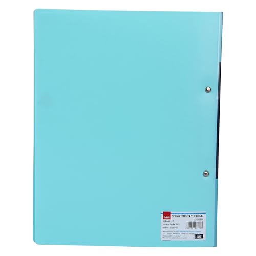 Image of Saya Report File Folder - A4 Size | Professional Presentation Folder with Chrome Lever Clip, Inside Pocket, and Punchless Design | 2-Pack for School, Work, and Home Organization (A4, A Green)