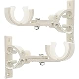Photo Gallery congarteno 2 pezzi supporti per bastone rotanti in alluminio spesso portata elevata per asta per tende e asta stendibiancheria fissaggio muro facile bianco Photo Gallery congarteno 2 pezzi supporti per bastone rotanti in alluminio spesso portata elevata per asta per tende e asta stendibiancheria fissaggio muro facile bianco