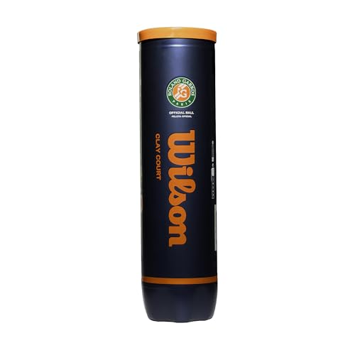 Wilson Offizielle Roland Garros Tennisbälle, Tennisballdose á 4 Bällen, Für Sandplätze geeignet, WRT115000, Yellow