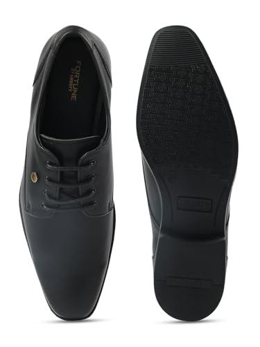 Image of Liberty Fortune BENSTOCK1E - Formal Lacing Derby Shoes for Men, Black, Tan - Cushioned & Non-Slip - Business, Wedding, Office Wear - Stylish Shoes for Men Formal